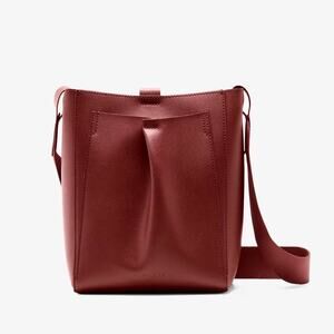 Everlane Cognac Brown 100% Premium Italian Leather The Mini Studio Crossbody Bag